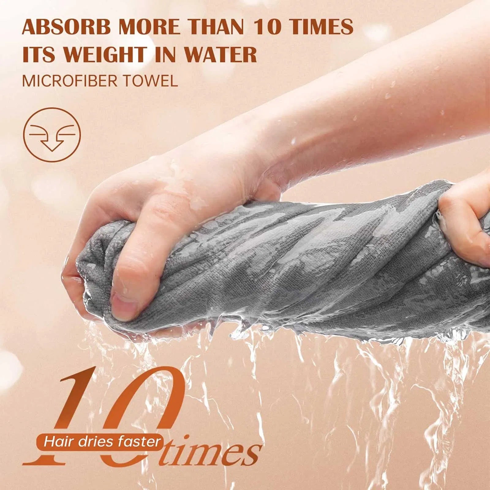 Microfiber Hair Towel Wrap Set (3-Pack) | Ultra Absorbent Turban